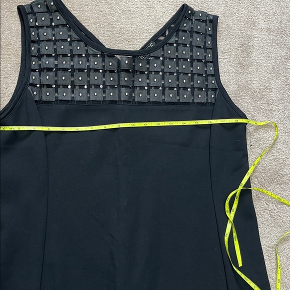 GRAYSE Kelly and Marie Gray 100% Lamb Leather Shell Dress Rivet Fringe XL NWOT - Picture 10 of 11